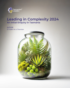 Cover page of the Leading in Complexity report by Dr Aiden MA Thornton